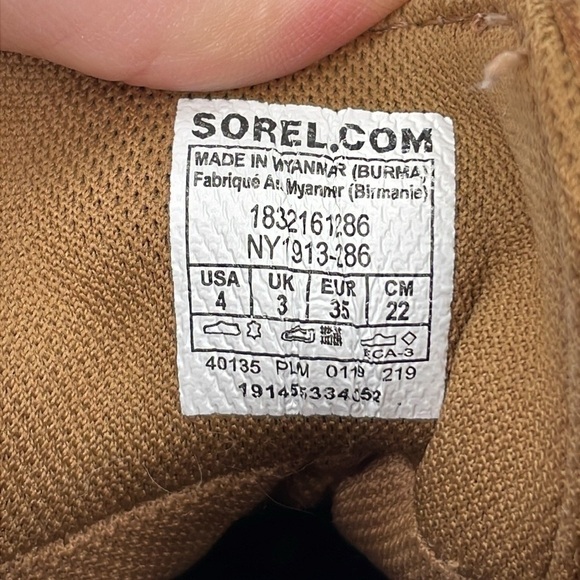 Sorel Boots Women's 4 Brown Leather Lace Up Out N About Duck Waterproof Shoes - Picture 12 of 15